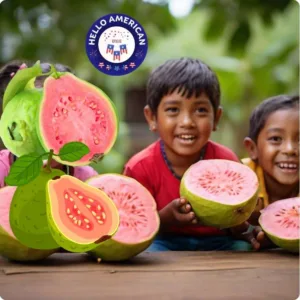 Red and pink guava varieties are popular tropical fruits known for their sweet and aromatic flavor